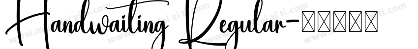 Handwaiting Regular字体转换